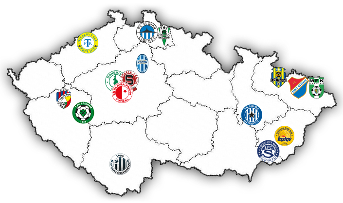 Fotbalov mapa FORTUNA:LIGY